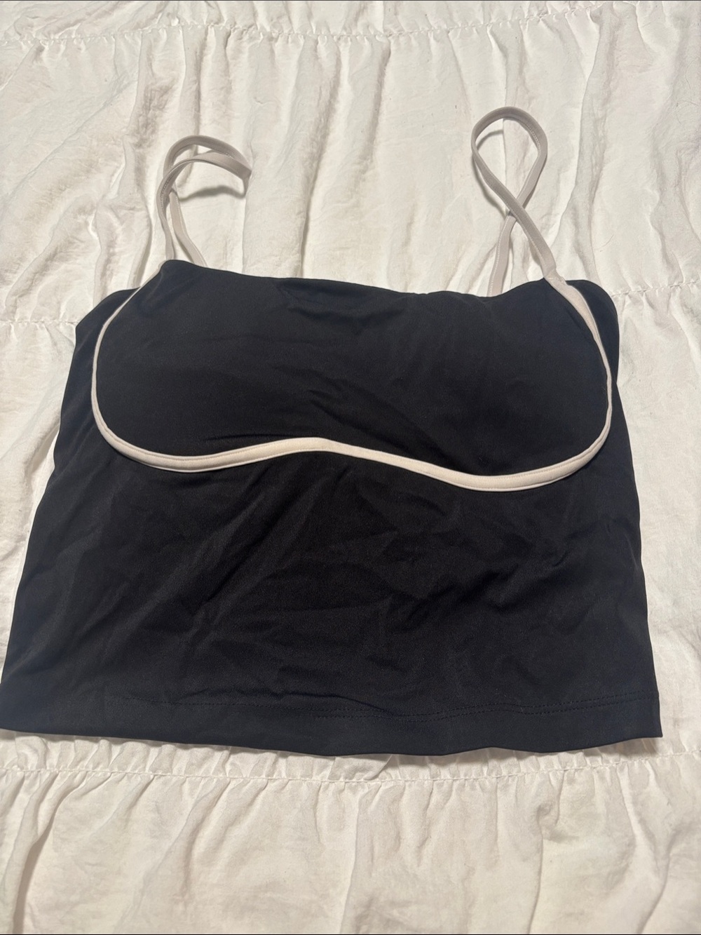 Gilly Hicks Black Tank Top with White Trim